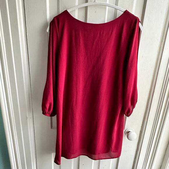 Lulus Shifting Dears Wine Red Long Sleeve Dress - Picture 8 of 8